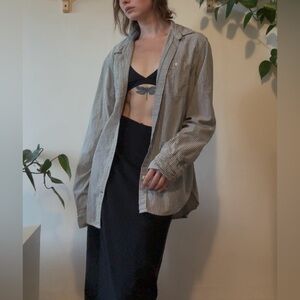 Vintage GAP Striped Button-Up Shirt – 100% Cotton, Size L